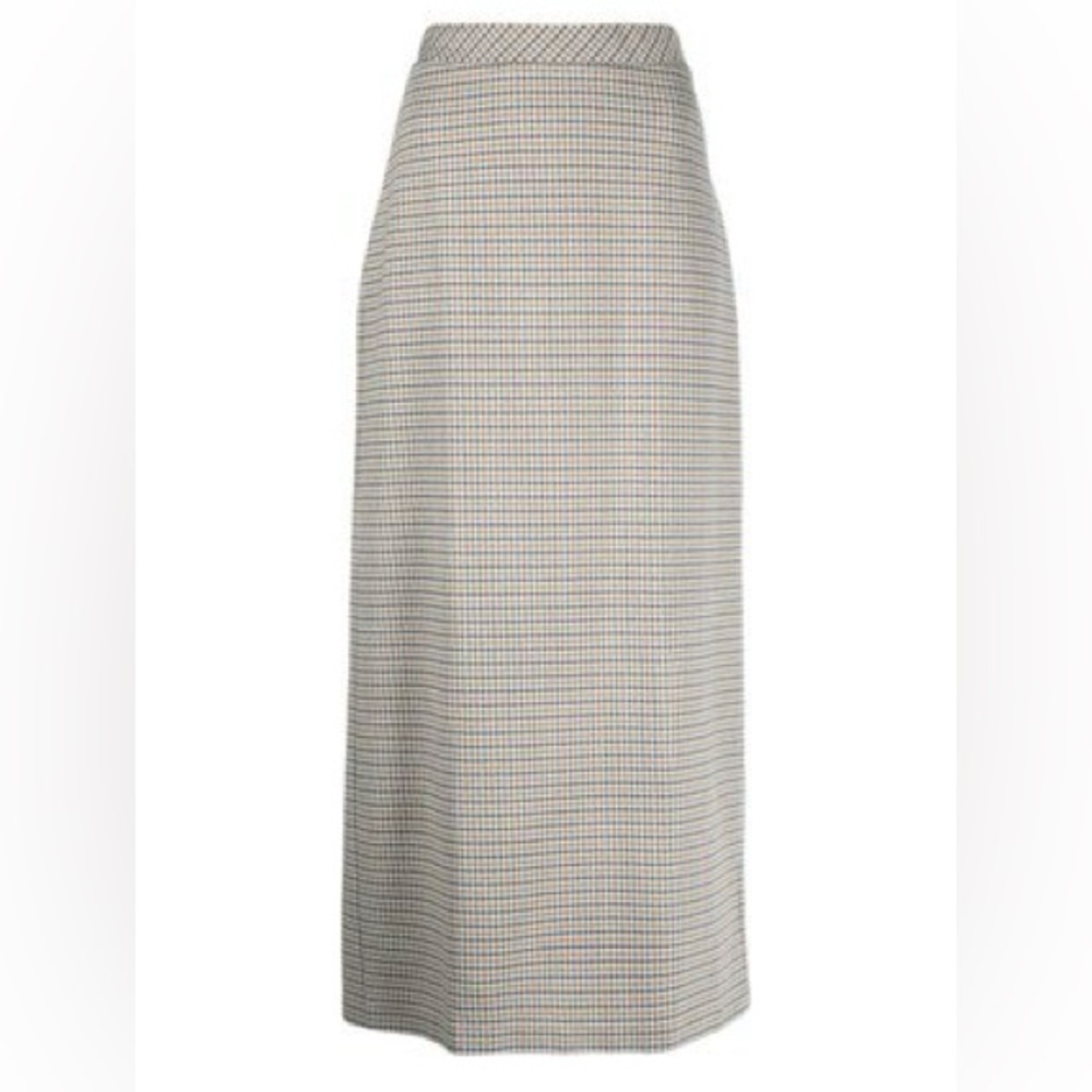 H&M Houndstooth Wrap Maxi Pencil Skirt Brown Women’s  S